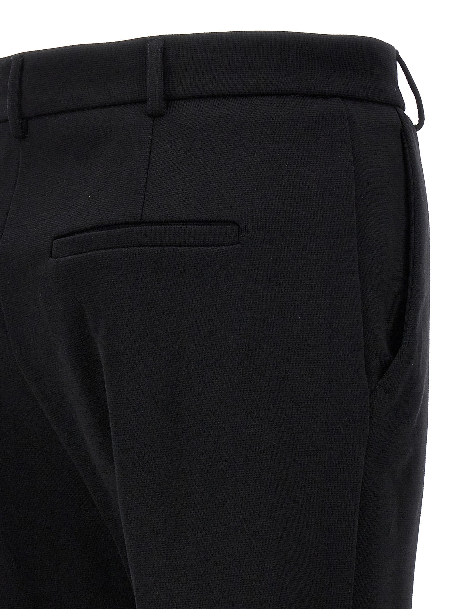 Casual Pants by Sportmax for women in cotton black features an sophisticated and with a precise long, creating a sophisticated and sophisticated silhouette.