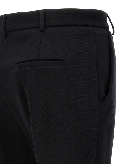 Casual Pants by Sportmax for women in cotton black features an sophisticated and with a precise long, creating a sophisticated and sophisticated silhouette.