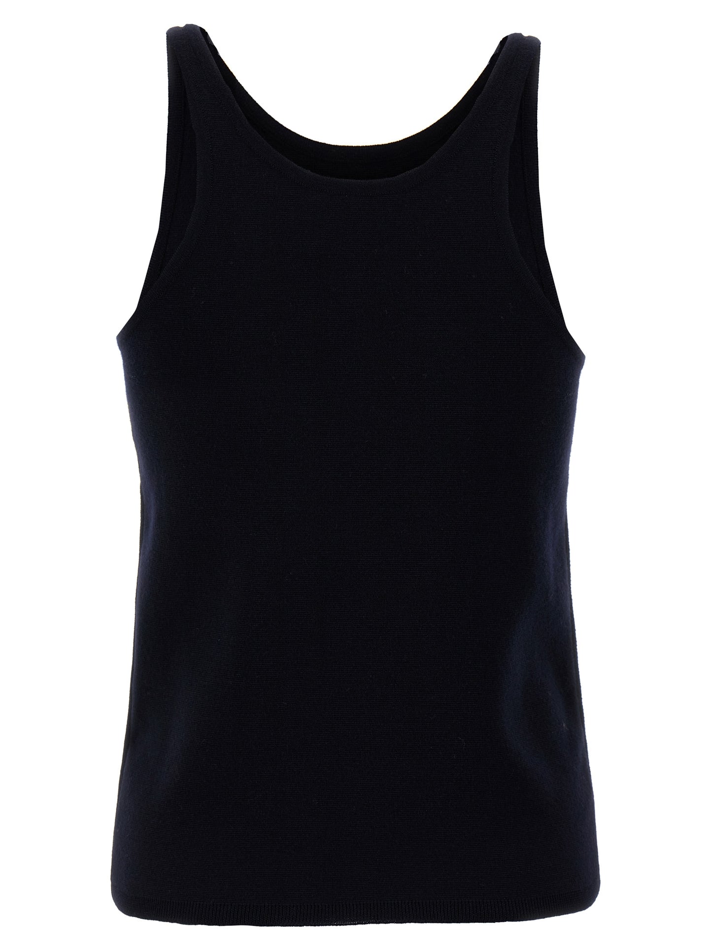 Tank Top by Max Mara for women in virgin wool & polyamide blue showcases a sublime silhouette, with and crew neckline details for a sublime finish.
