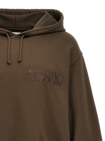 Sweatshirt Hoodie by Magliano for men in cotton brown features a slouchy chic silhouette, detailed with a slouchy chic and a signature hooded neckline for an elevated aesthetic.