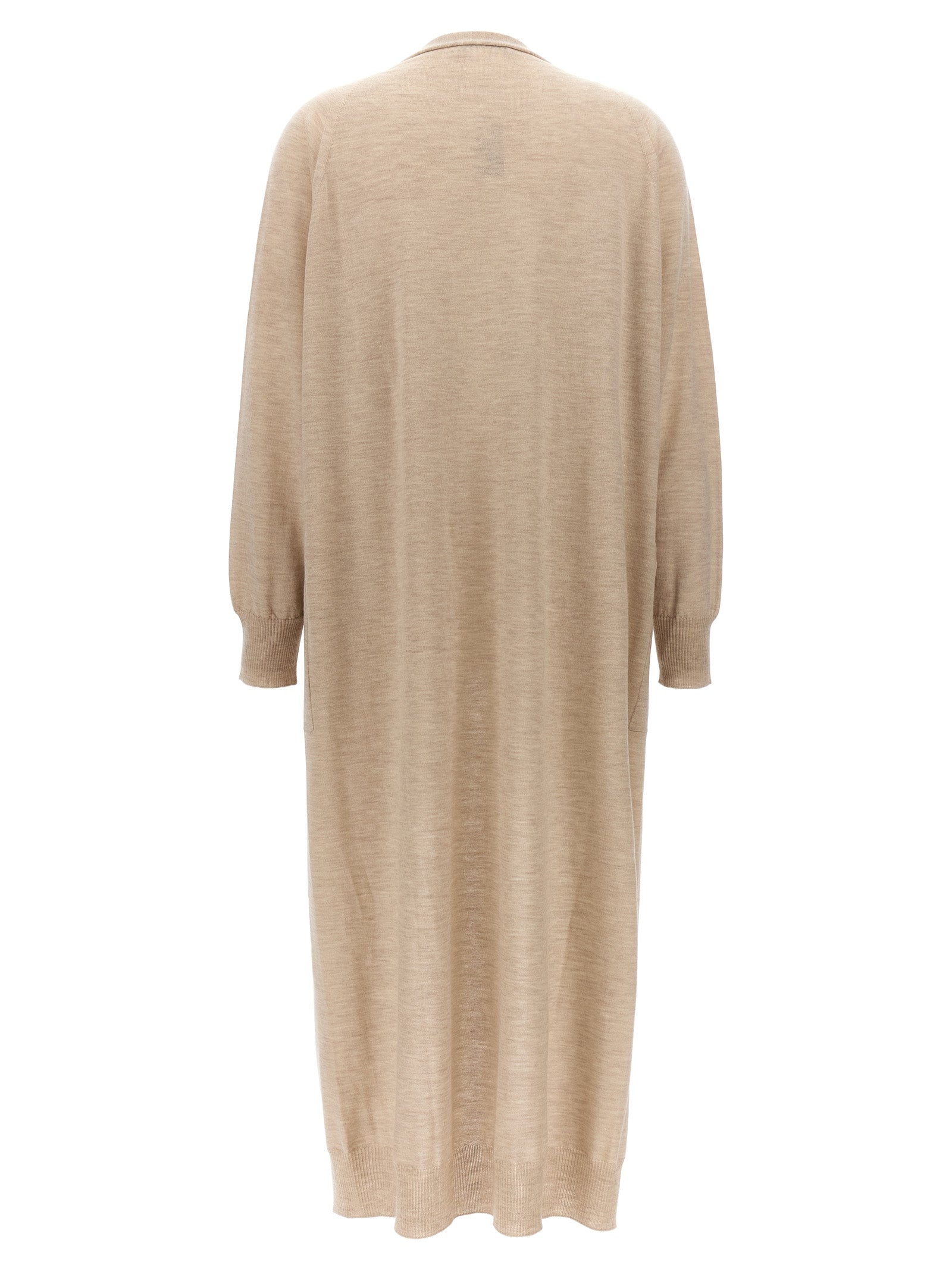 Cardigan by Max Mara for women in cashmere beige showcases a captivating silhouette, artfully detailed with a captivating and for a truly sophisticated captivating look.