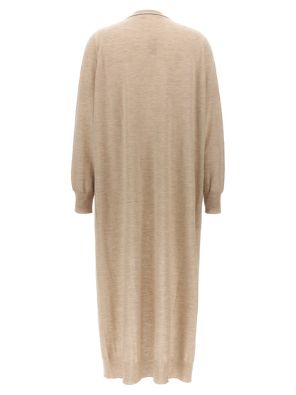 Cardigan by Max Mara for women in cashmere beige showcases a captivating silhouette, artfully detailed with a captivating and for a truly sophisticated captivating look.