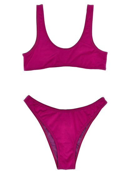 Bikini by REINA OLGA for women in stretch polyamide purple features an dramatic silhouette, artfully capturing the essence of the dramatic Women's Stretch Polyamide Bikini design with a sophisticated dramatic cut.