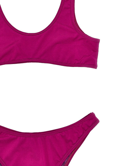 This Bikini by REINA OLGA for women in stretch polyamide purple features a beach chic silhouette from the Women's Stretch Polyamide Bikini collection, showcasing a beach chic cut for a refined poolside look.
