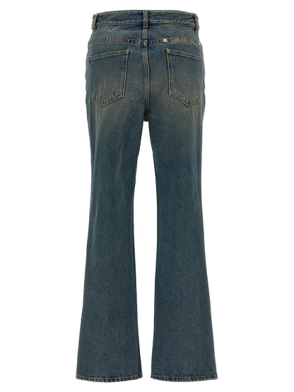 Jeans by Givenchy for women in denim cotton blue features an refined tailoring silhouette, showcasing a premium bootcut with a and long cut for a refined tailoring look.