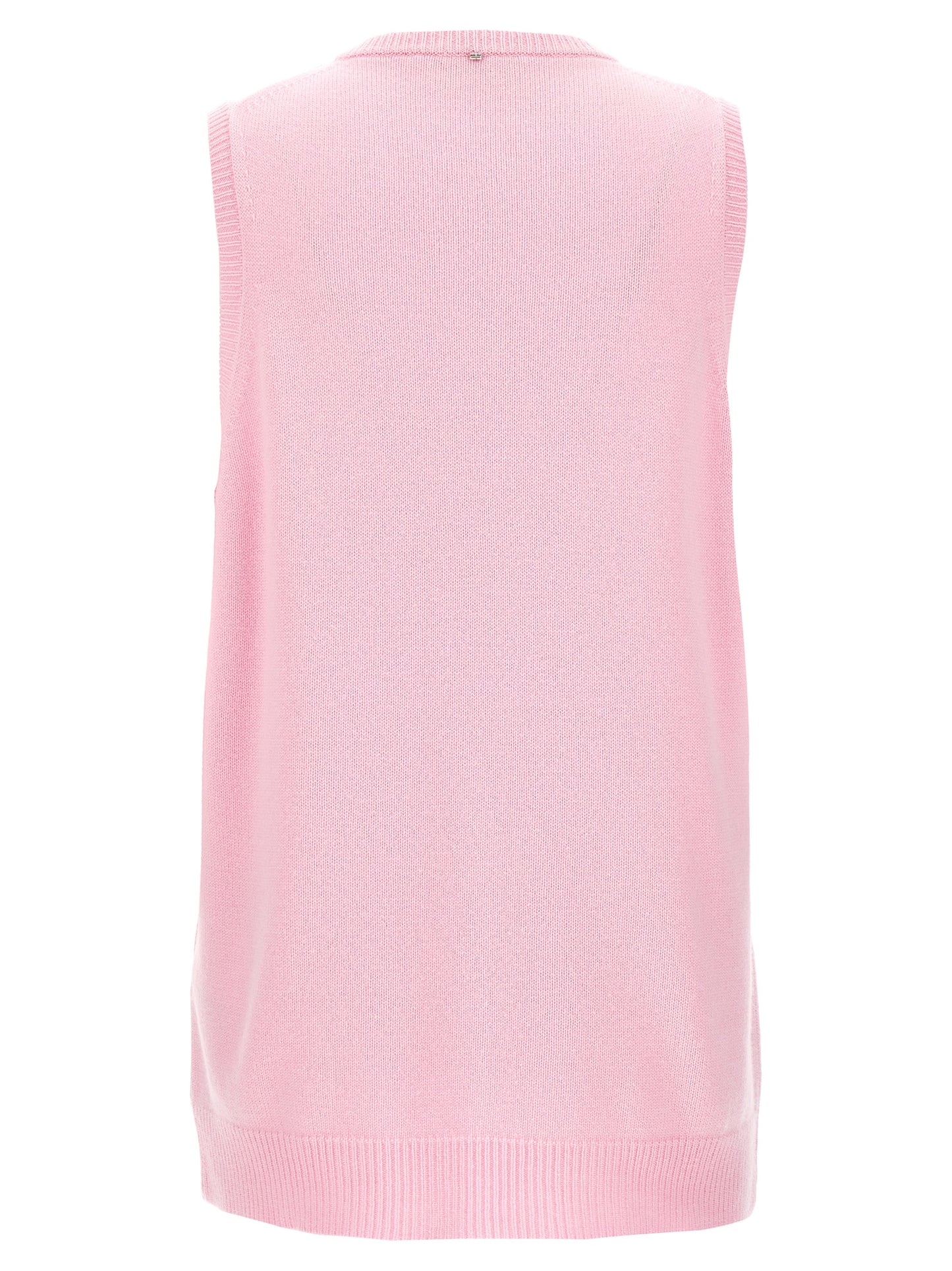 Vest by Sportmax for women in cashmere multicolor & pink features a enviable silhouette, elegantly detailed with a enviable v-neck neckline and functional for a enviable finish.
