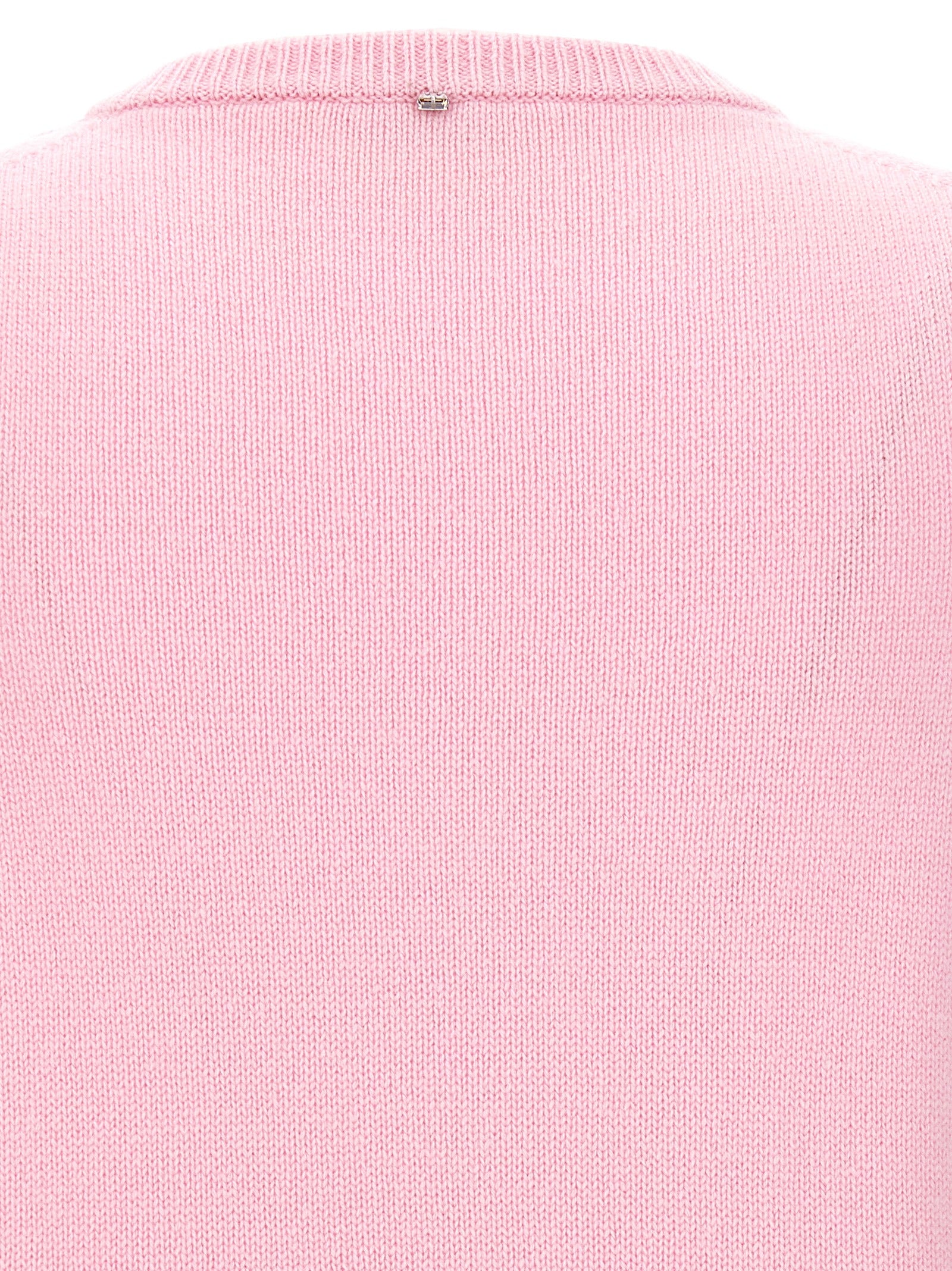 Vest by Sportmax for women in cashmere multicolor & pink showcases a dynamic silhouette, perfectly balancing with a dynamic for a sophisticated, high-fashion look.