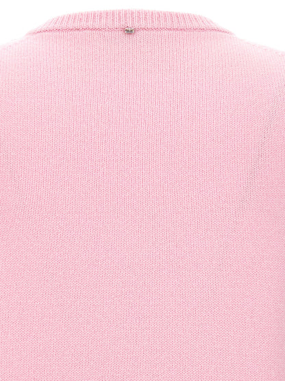 Vest by Sportmax for women in cashmere multicolor & pink showcases a dynamic silhouette, perfectly balancing with a dynamic for a sophisticated, high-fashion look.