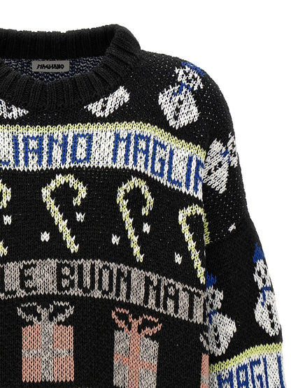 Cardigan by Magliano for men in cotton & acetate black presents a textural silhouette, artfully finished with a textural crew neckline and for a sophisticated, textural look.