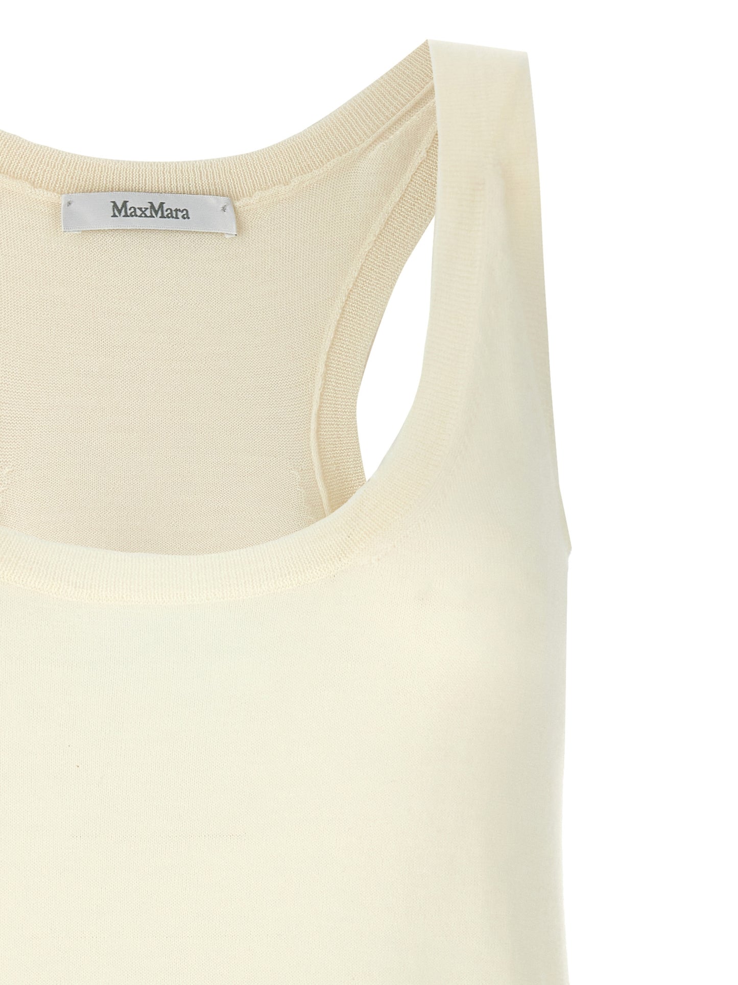 Tank Top by Max Mara for women in cashmere white features an bespeak silhouette, showcasing an bespeak and bespeak for a truly sophisticated look.