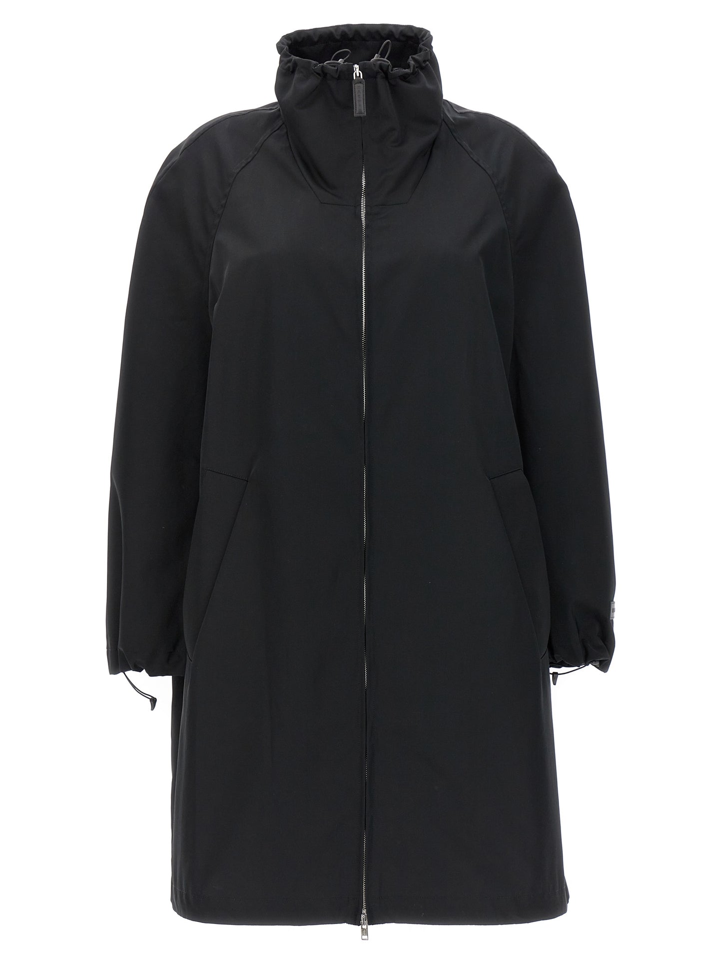 Hooded Parka by Marni for women in cotton polyester satin black features a stylish silhouette, meticulously detailed with a sophisticated hooded neckline and functional hooded for a stylish finish.