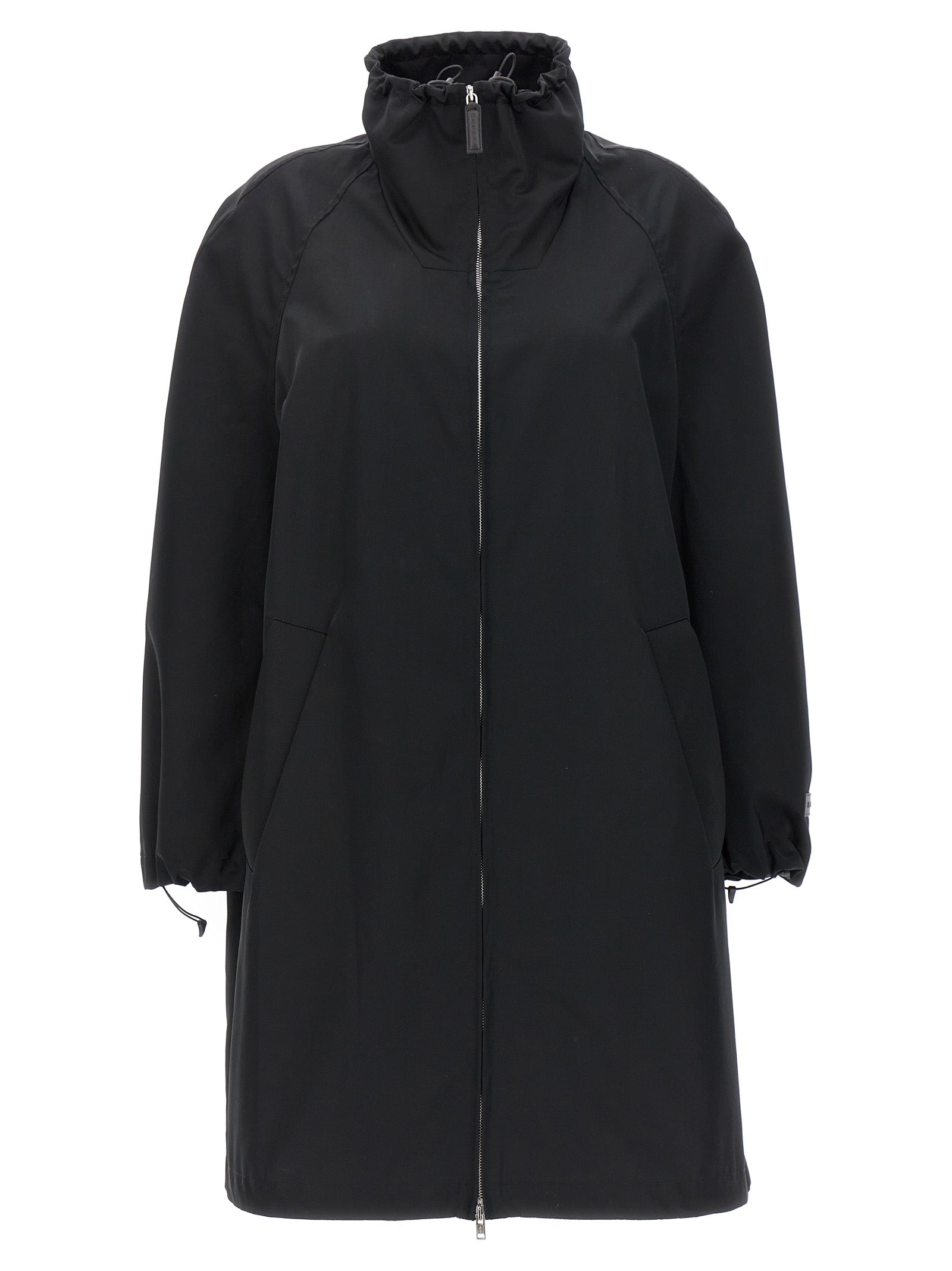 Hooded Parka by Marni for women in cotton polyester satin black features a stylish silhouette, meticulously detailed with a sophisticated hooded neckline and functional hooded for a stylish finish.