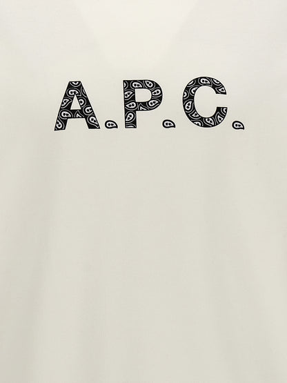 Sweatshirt by A.P.C. for men in organic cotton bicolour, black, white & print features an exquisite silhouette, showcasing and details for a exquisite look.
