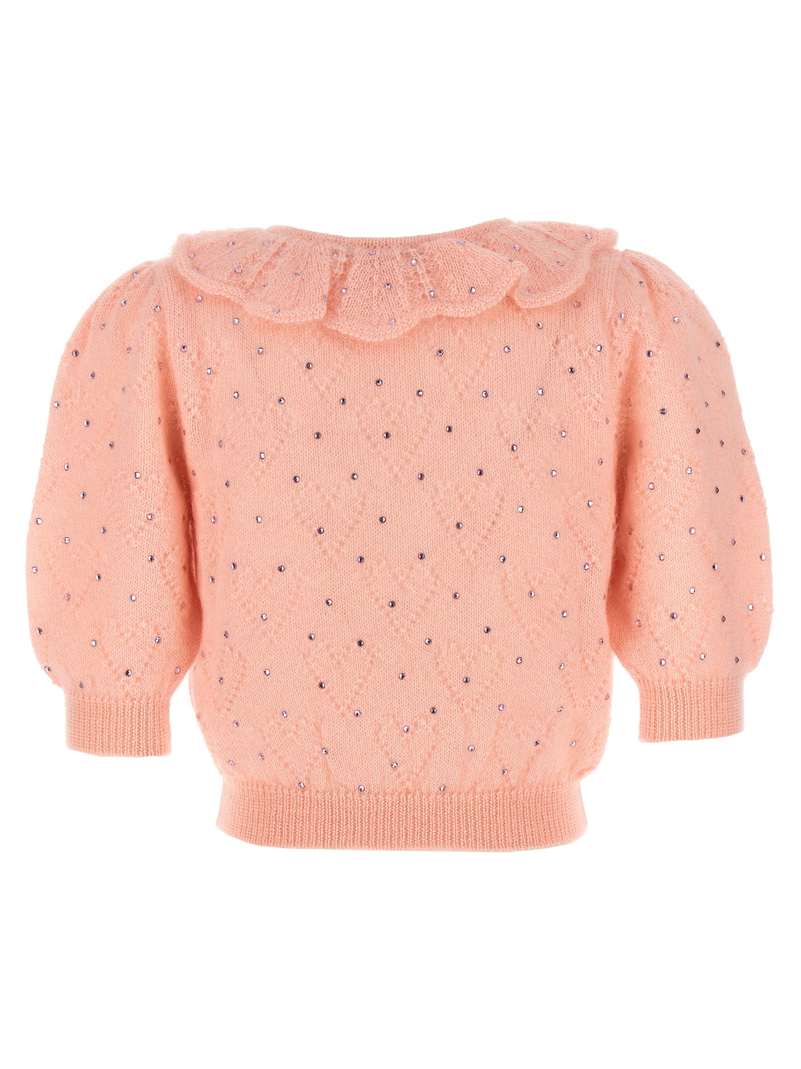 Cardigan by Alessandra Rich for women in mohair wool polyamide & rhinestone multicolor & pink features a nuanced silhouette with a refined and nuanced detailing for a sophisticated look.