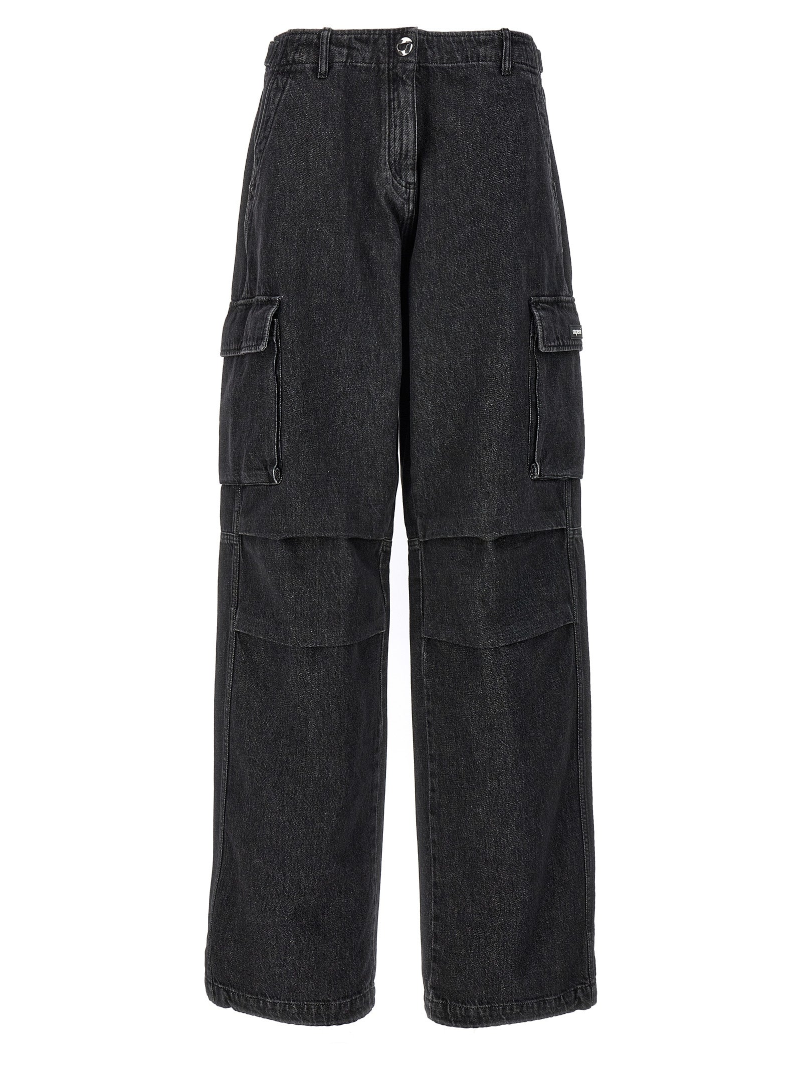 Cargo Pants by Coperni for women in denim cotton black features an smart casual wide and long, expertly tailored with a and smart casual utilitarian details for a sophisticated look.