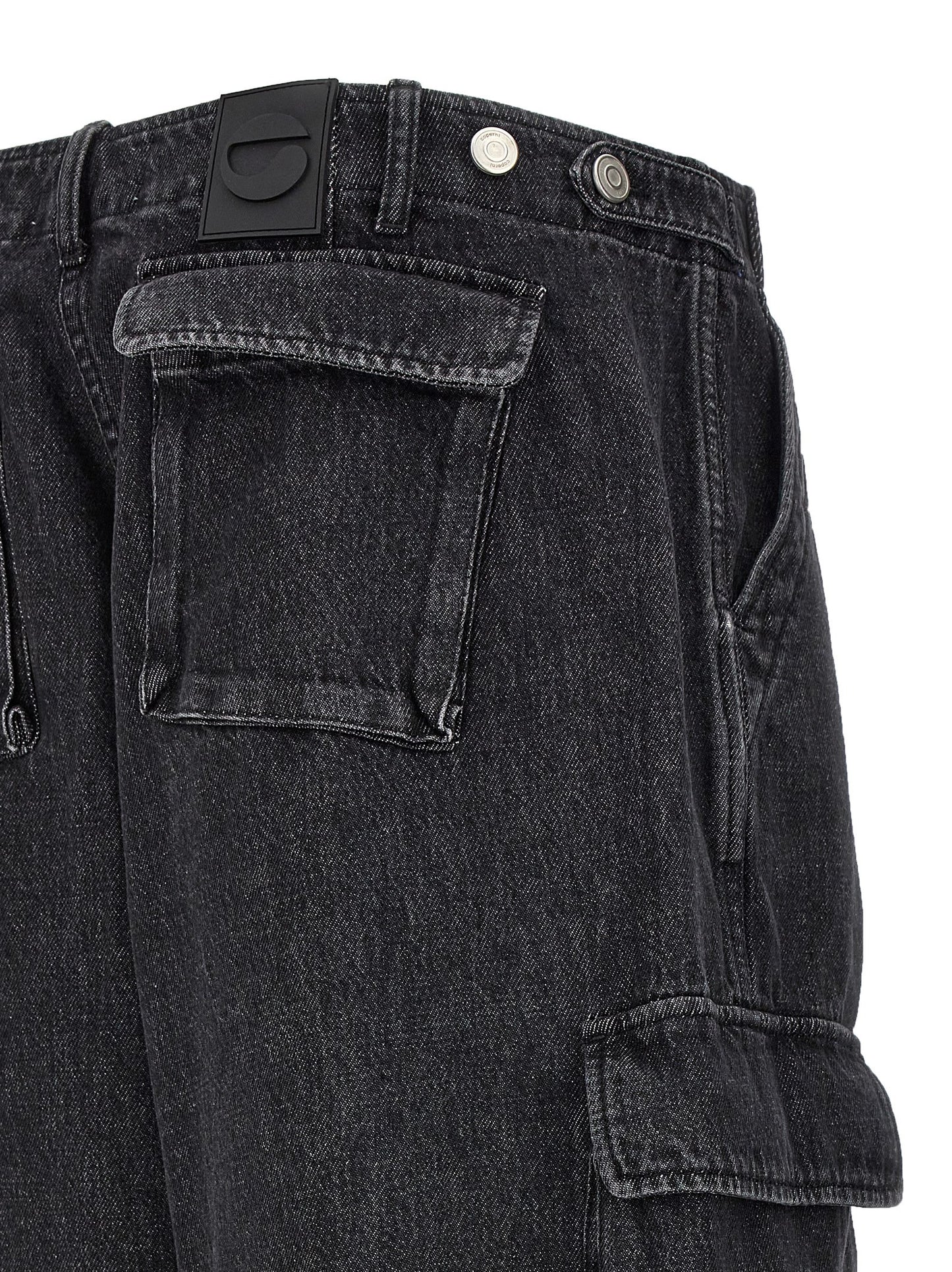 Cargo Pants by Coperni for women in denim cotton black features an stylish wide with a long and , expertly finished with stylish utility detailing.
