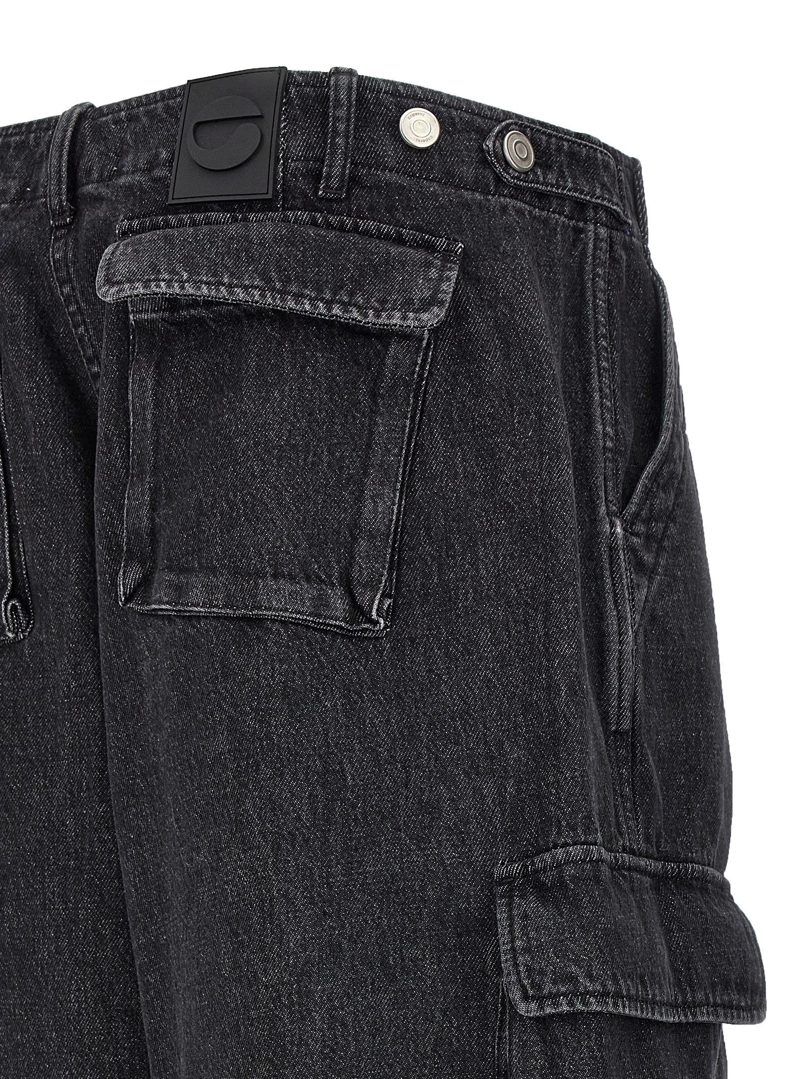 Cargo Pants by Coperni for women in denim cotton black features an stylish wide with a long and , expertly finished with stylish utility detailing.