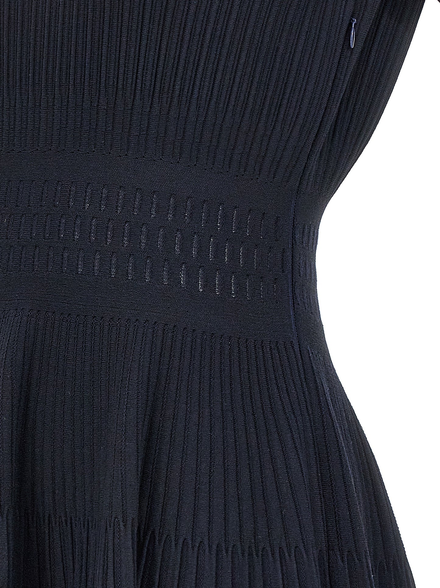 Dress by ANTONINO VALENTI for women in polyamide polyester viscose & cotton blue presents a sinuous silhouette, showcasing a sophisticated and detailed with a sinuous midi short for a refined finish.