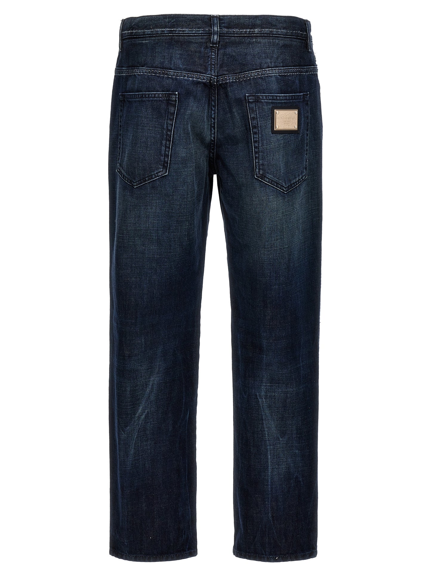 Jeans by Dolce & Gabbana for men in denim cotton blue features an refined tailoring silhouette, showcasing a premium skinny-leg & skinny with a and long cut for a refined tailoring look.