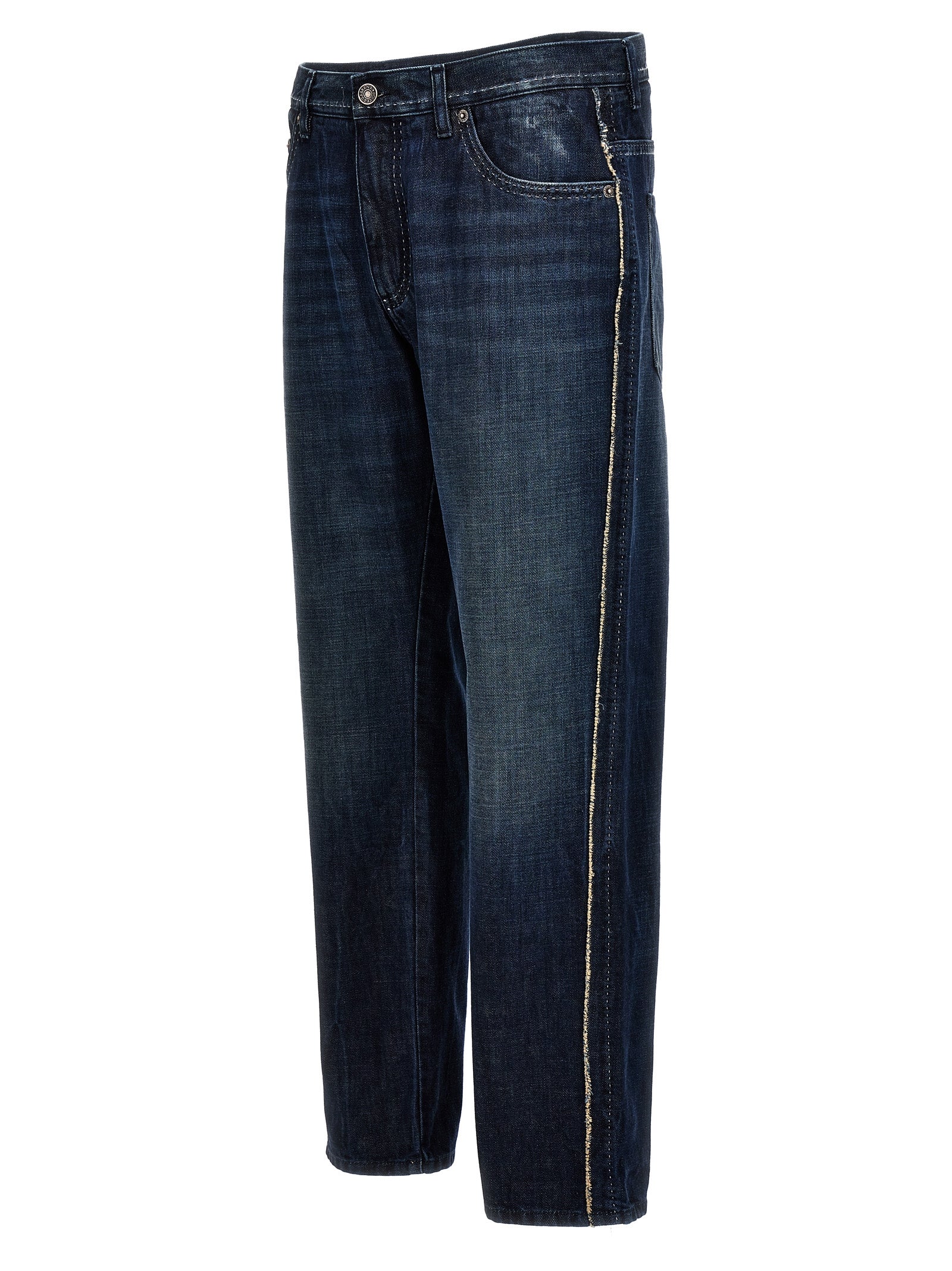 Jeans by Dolce & Gabbana for men in denim cotton blue features a refined silhouette with a refined skinny-leg & skinny, defined by a and a refined long for a refined finish.