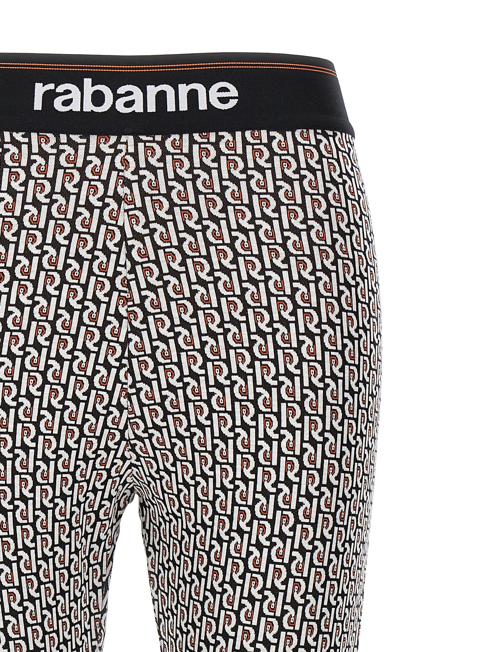 Activewear Leggings by Paco Rabanne for women in stretch viscose multicolor, patterned & monogram features an dynamic leggings with long and , showcasing functional .