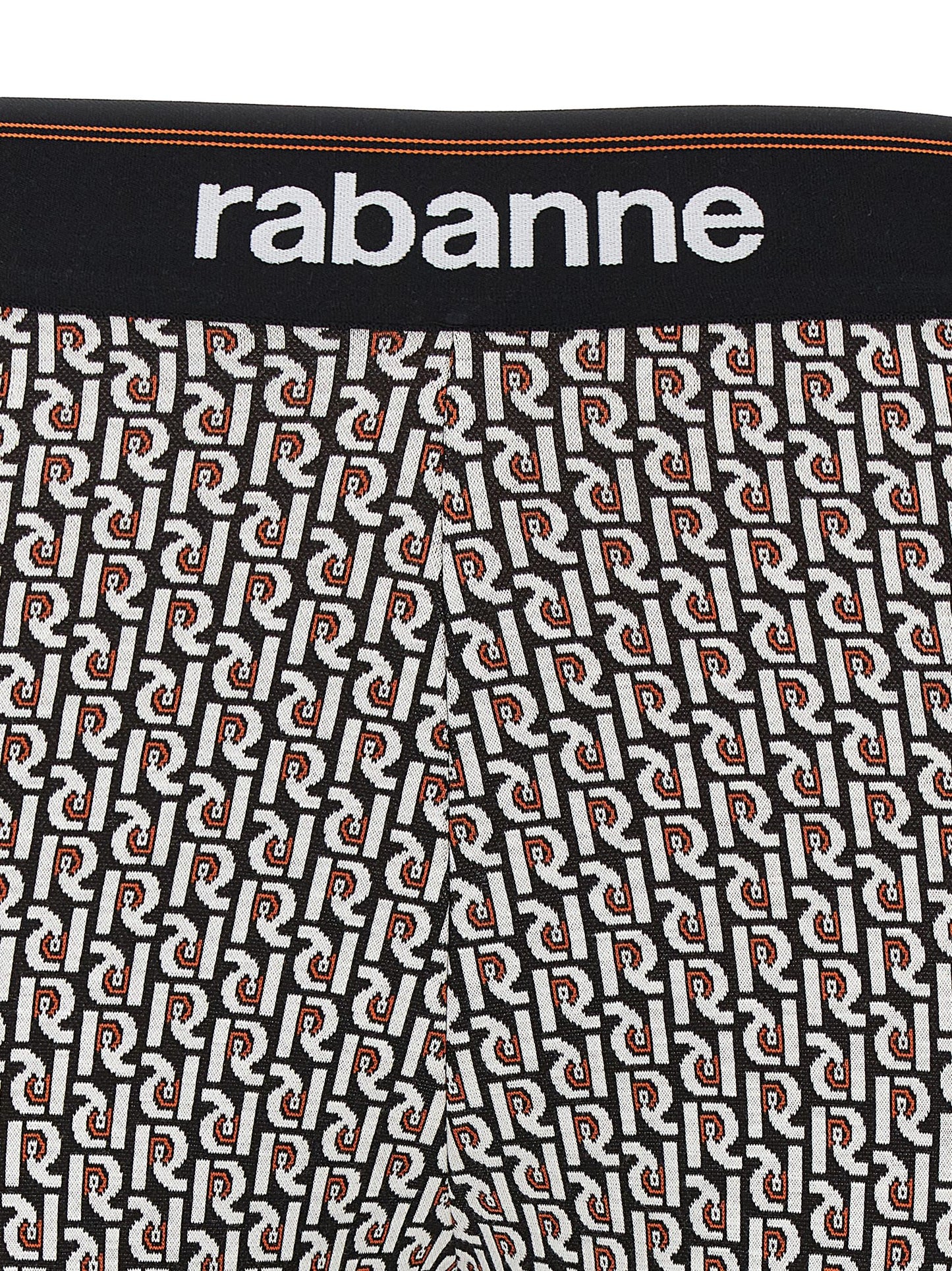 Activewear Leggings by Paco Rabanne for women in stretch viscose multicolor, patterned & monogram features a athletic leggings and with a long cut, showcasing technical for a athletic finish.