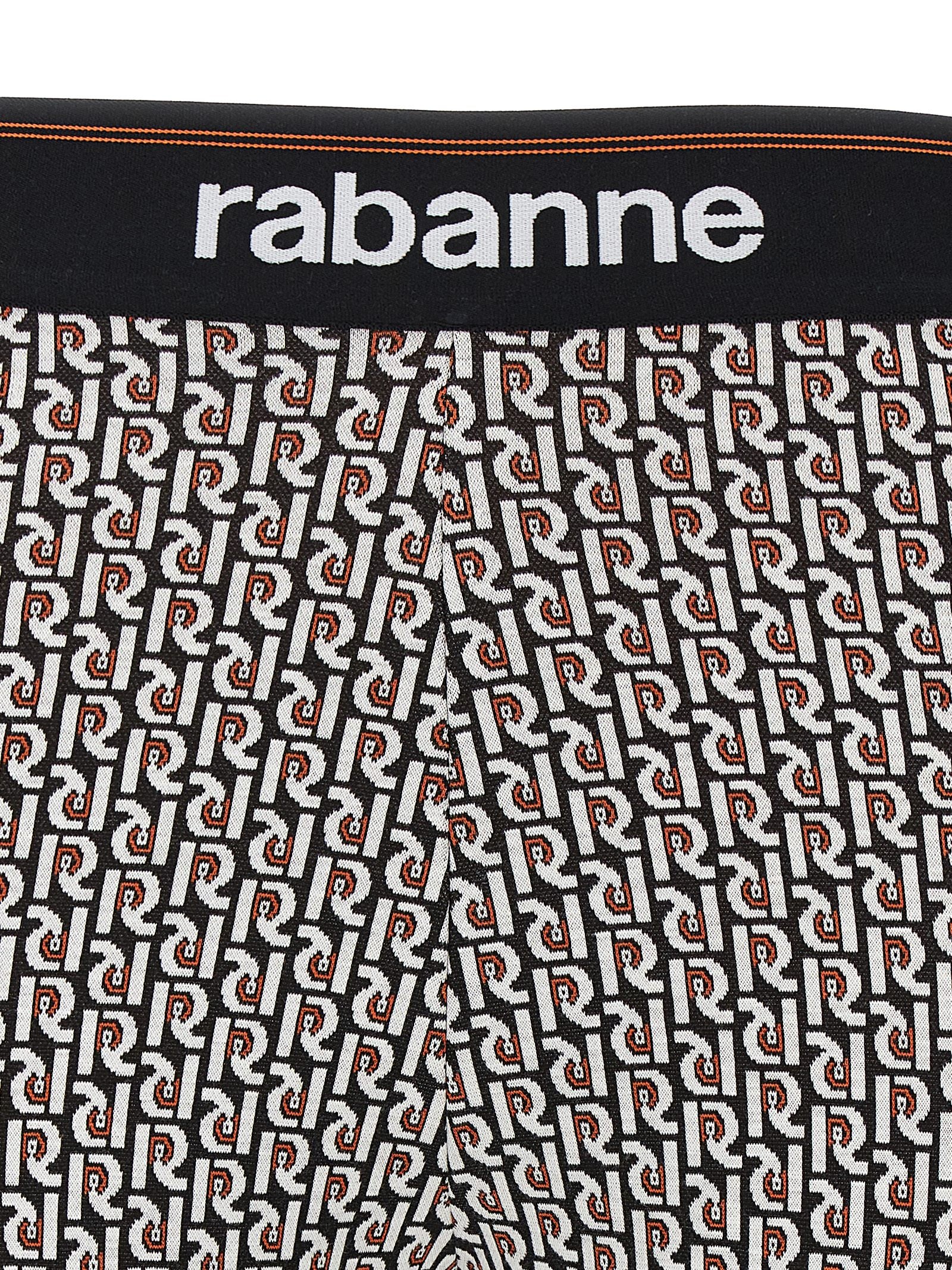 Activewear Leggings by Paco Rabanne for women in stretch viscose multicolor, patterned & monogram features a athletic leggings and with a long cut, showcasing technical for a athletic finish.