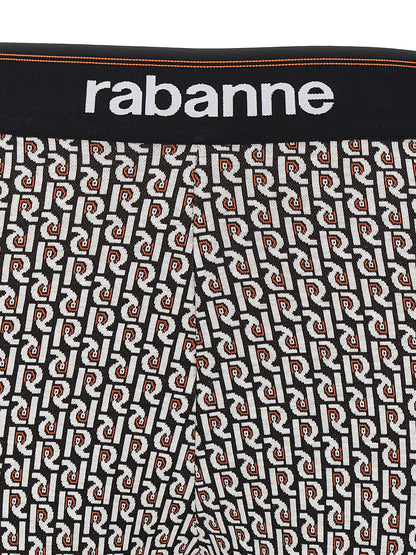 Activewear Leggings by Paco Rabanne for women in stretch viscose multicolor, patterned & monogram features a athletic leggings and with a long cut, showcasing technical for a athletic finish.