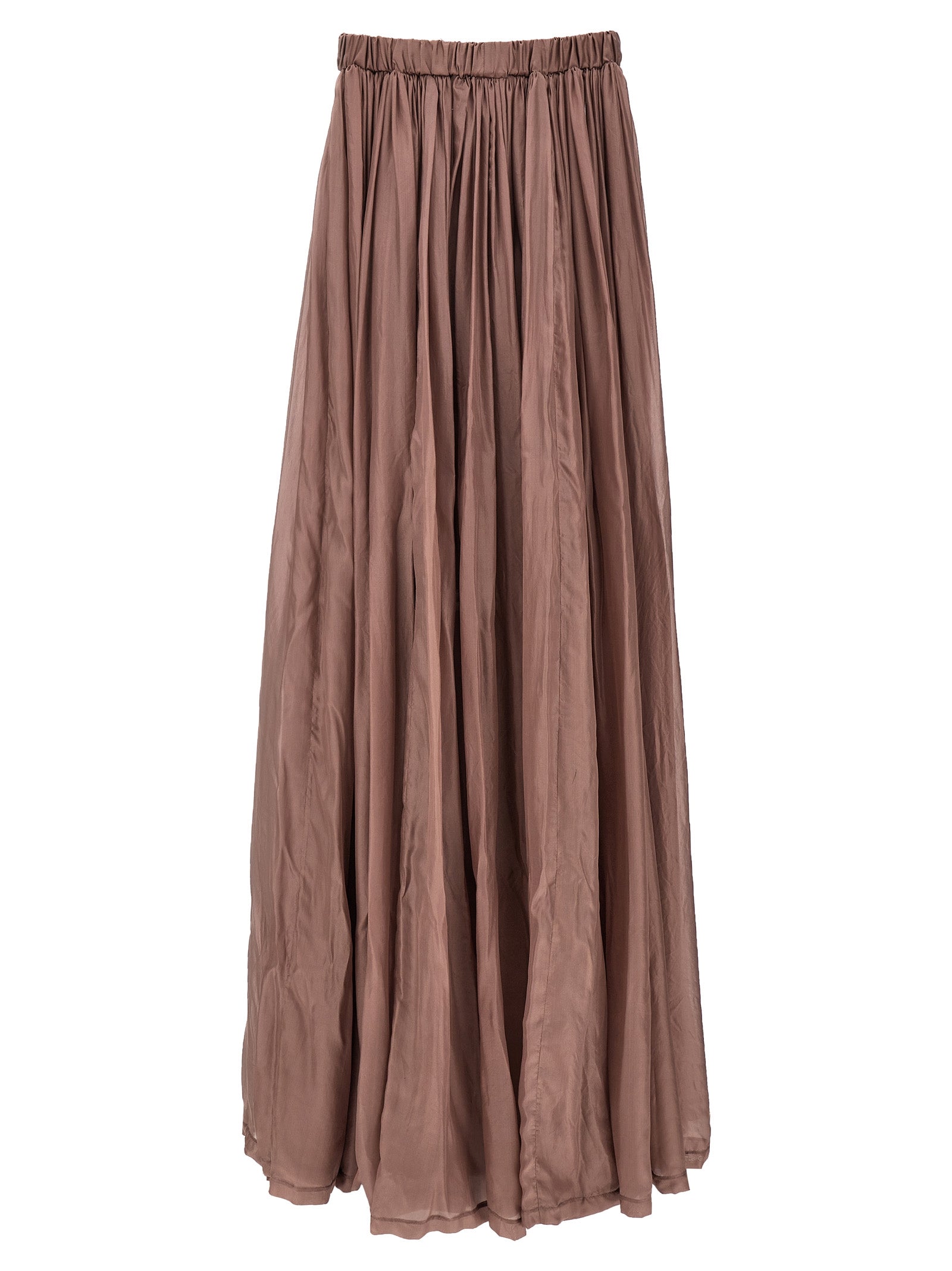 Dress by Rick Owens for women in silk multicolor & pink features an eye catching silhouette with a sophisticated , elegant , and a refined long for a eye catching aesthetic.