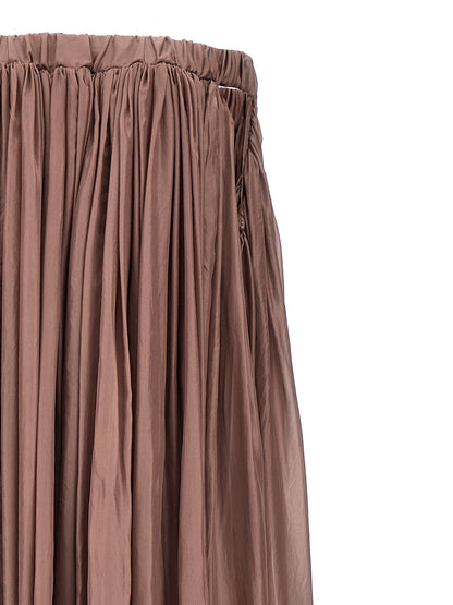 Dress by Rick Owens for women in silk multicolor & pink presents a sinuous silhouette, showcasing a sophisticated and detailed with a sinuous long for a refined finish.