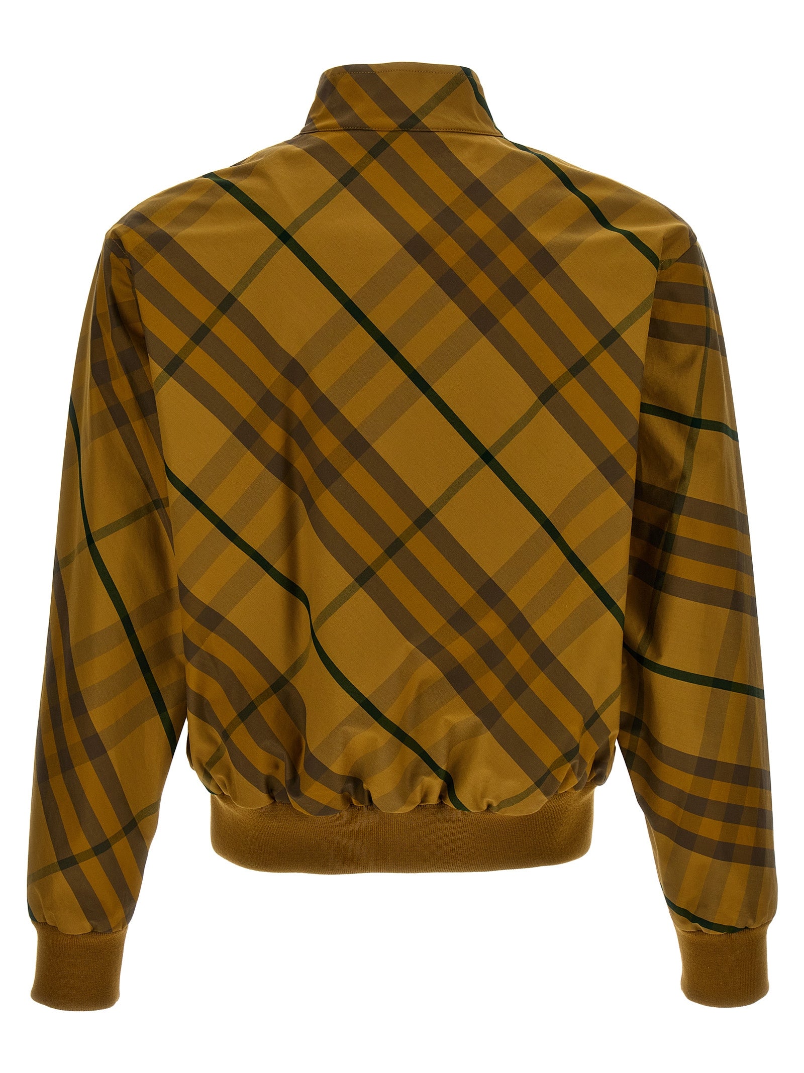 Bomber Jacket by Burberry for men in cotton bicolour, yellow & print features a city-ready silhouette, detailed with pockets and a city-ready .