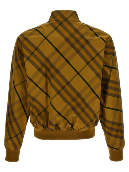 Bomber Jacket by Burberry for men in cotton bicolour, yellow & print features a city-ready silhouette, detailed with pockets and a city-ready .