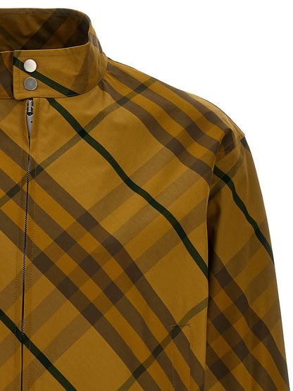 This Bomber Jacket by Burberry for men in cotton bicolour, yellow & print exhibits a edgy silhouette, meticulously detailed with functional pockets and a edgy for a edgy finish.