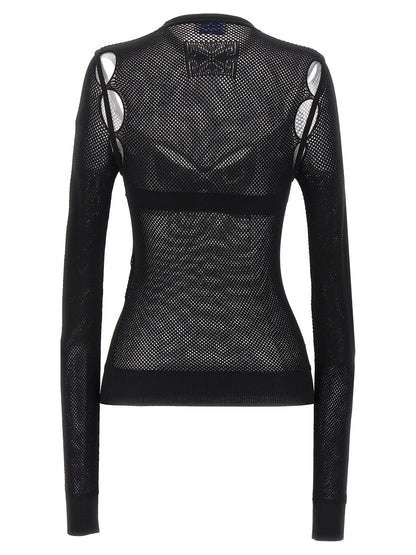 Tank Top by Off-White for women in polyamide polyester polyurethane & viscose black & white showcases a perennial silhouette, artfully detailed with a design and a perennial crew neckline.