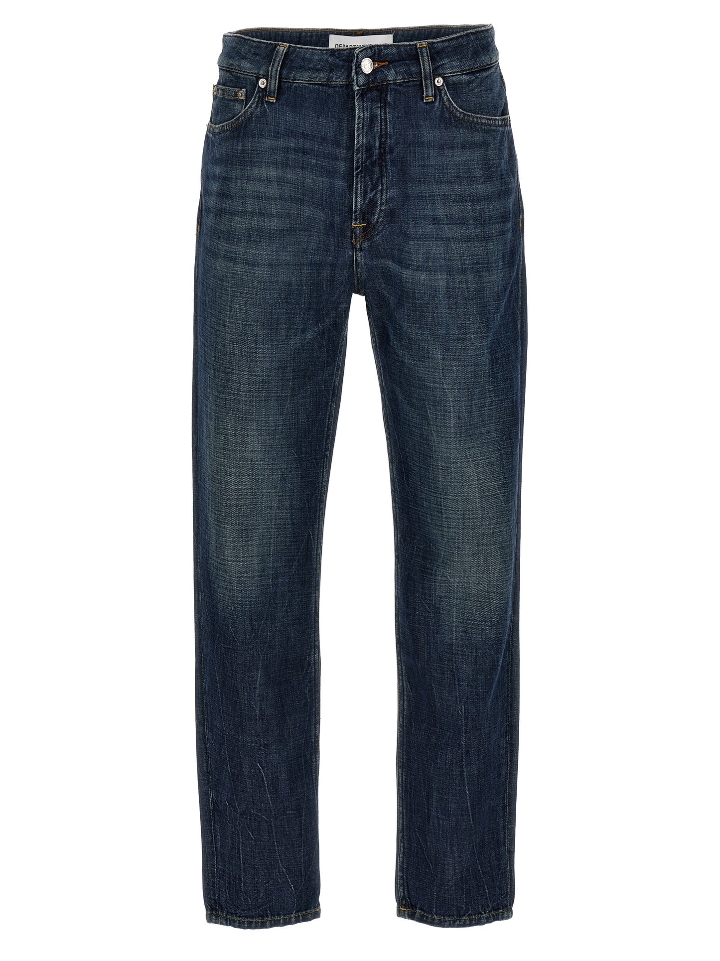 Jeans by Department 5 for men in stretch denim cotton blue & signature features an sartorial straight-leg and long with a cut for a sartorial finish.