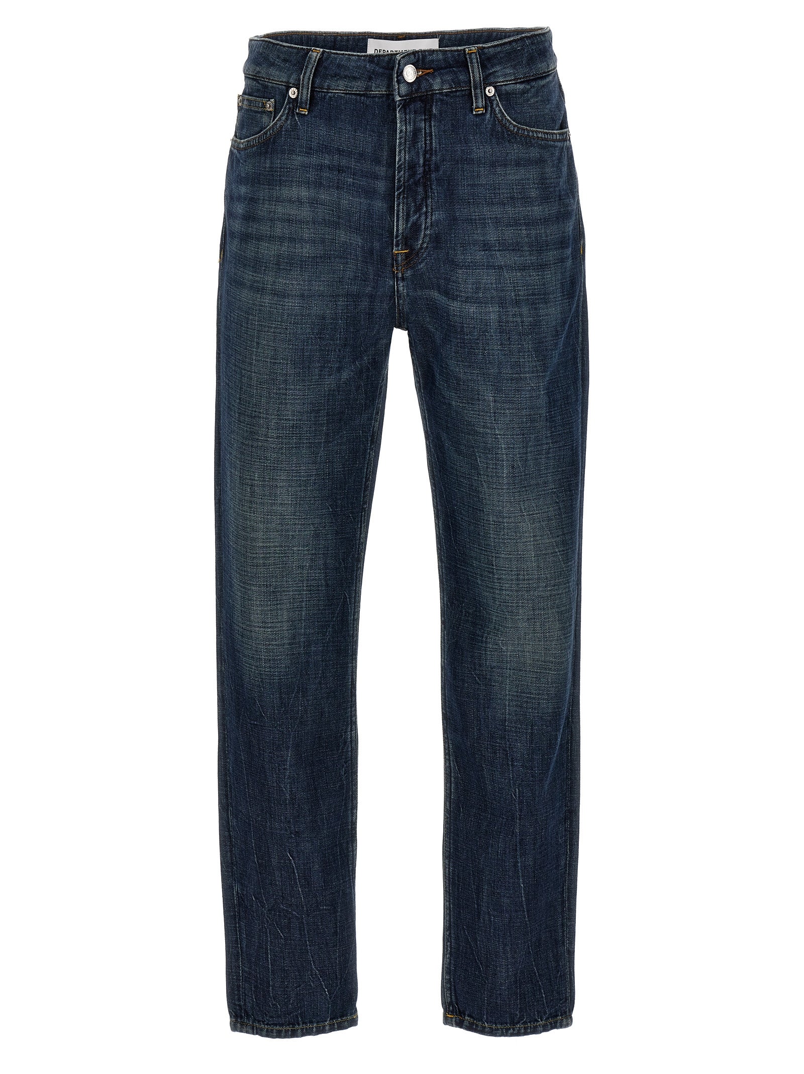 Jeans by Department 5 for men in stretch denim cotton blue & signature features an sartorial straight-leg and long with a cut for a sartorial finish.