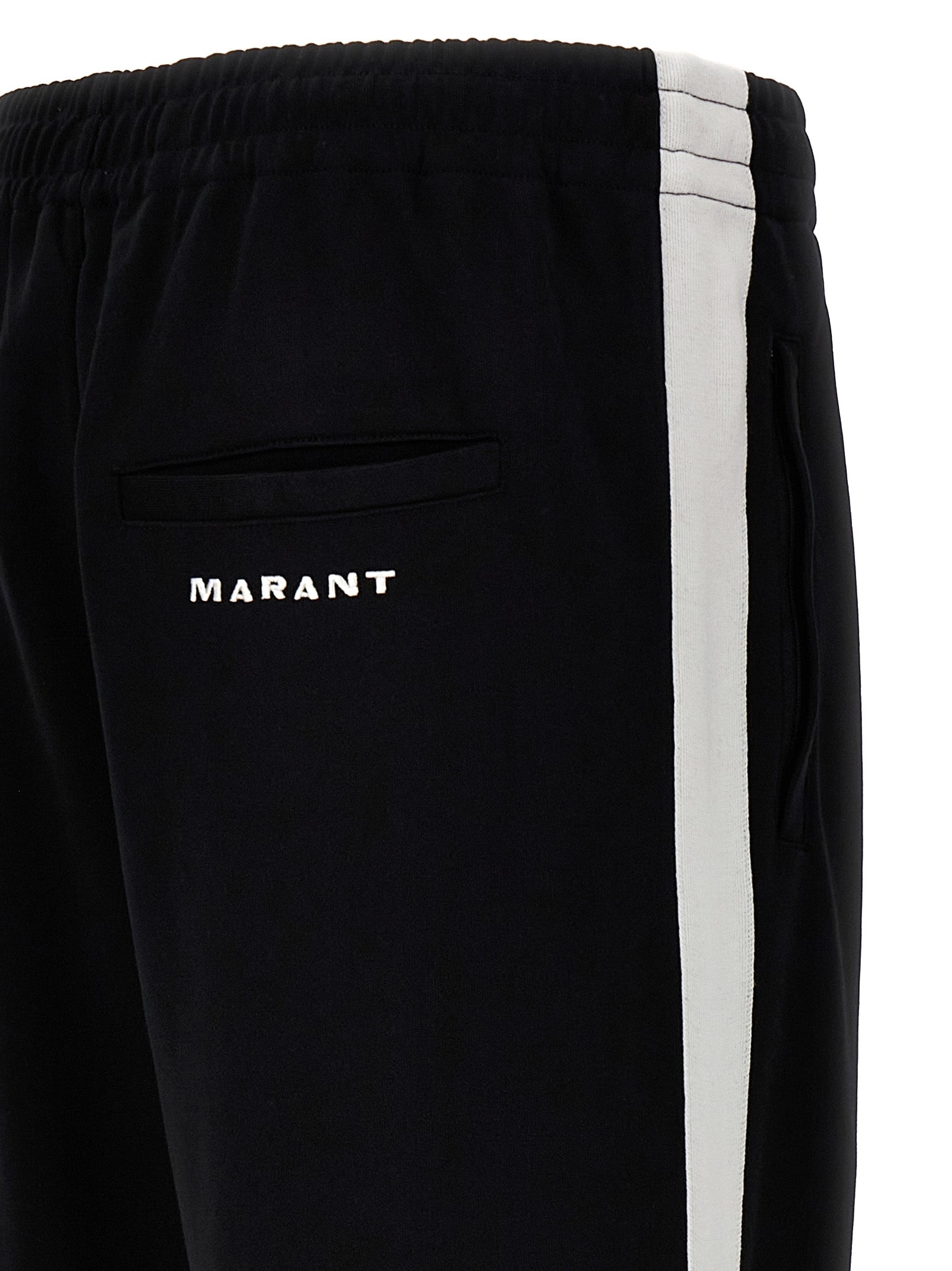 Joggers by Isabel Marant for men in cotton polyester bicolour, black & white features an sartorial and long with a cut for a sartorial finish.