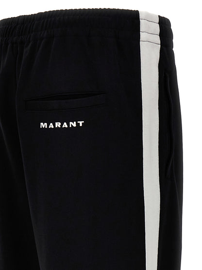 Joggers by Isabel Marant for men in cotton polyester bicolour, black & white features an sartorial and long with a cut for a sartorial finish.