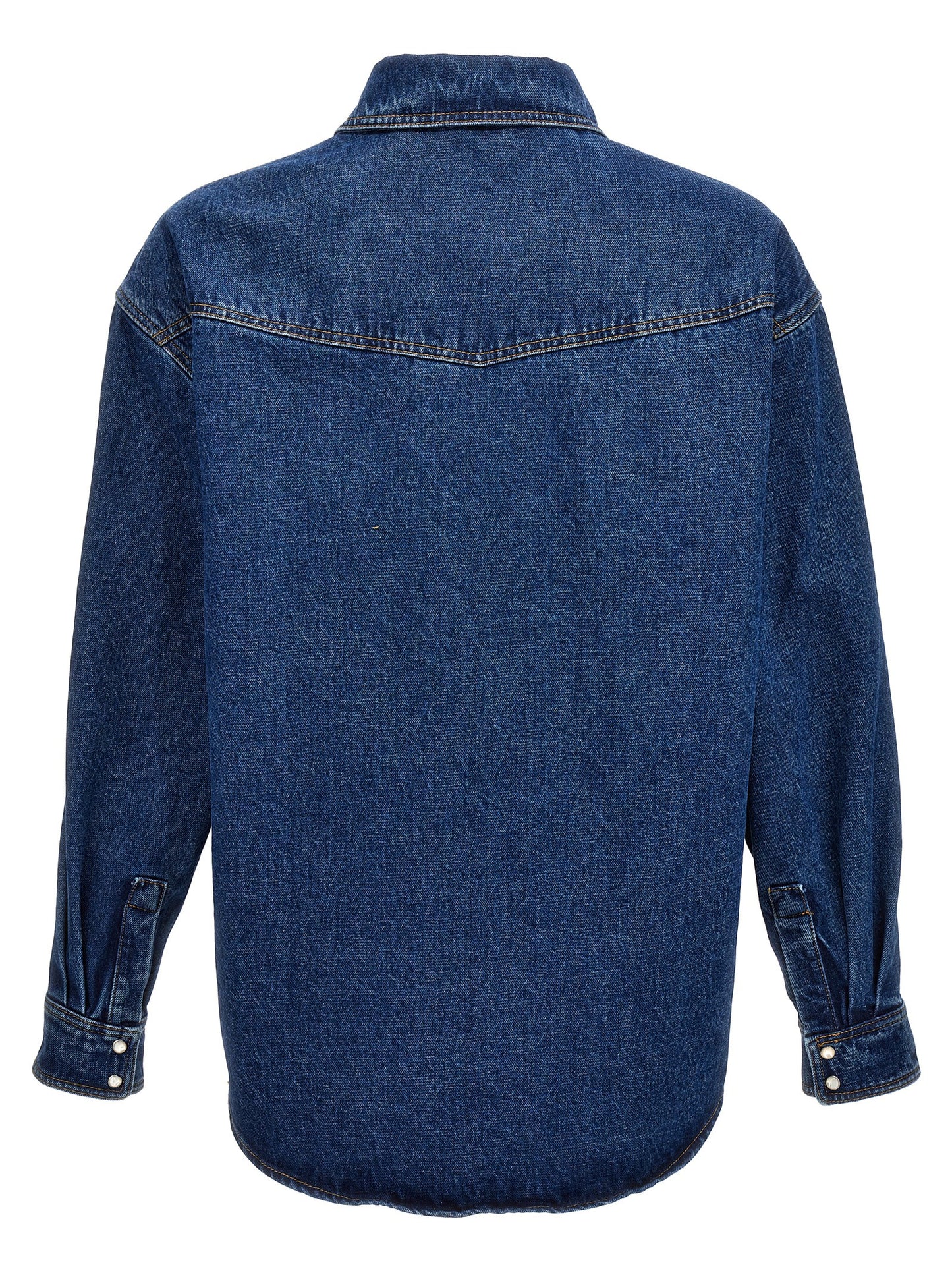 Trucker Jacket by Palm Angels for men in denim cotton blue & monogram presents a effortlessly chic silhouette, showcasing a sophisticated and premium for a truly effortlessly chic finish.