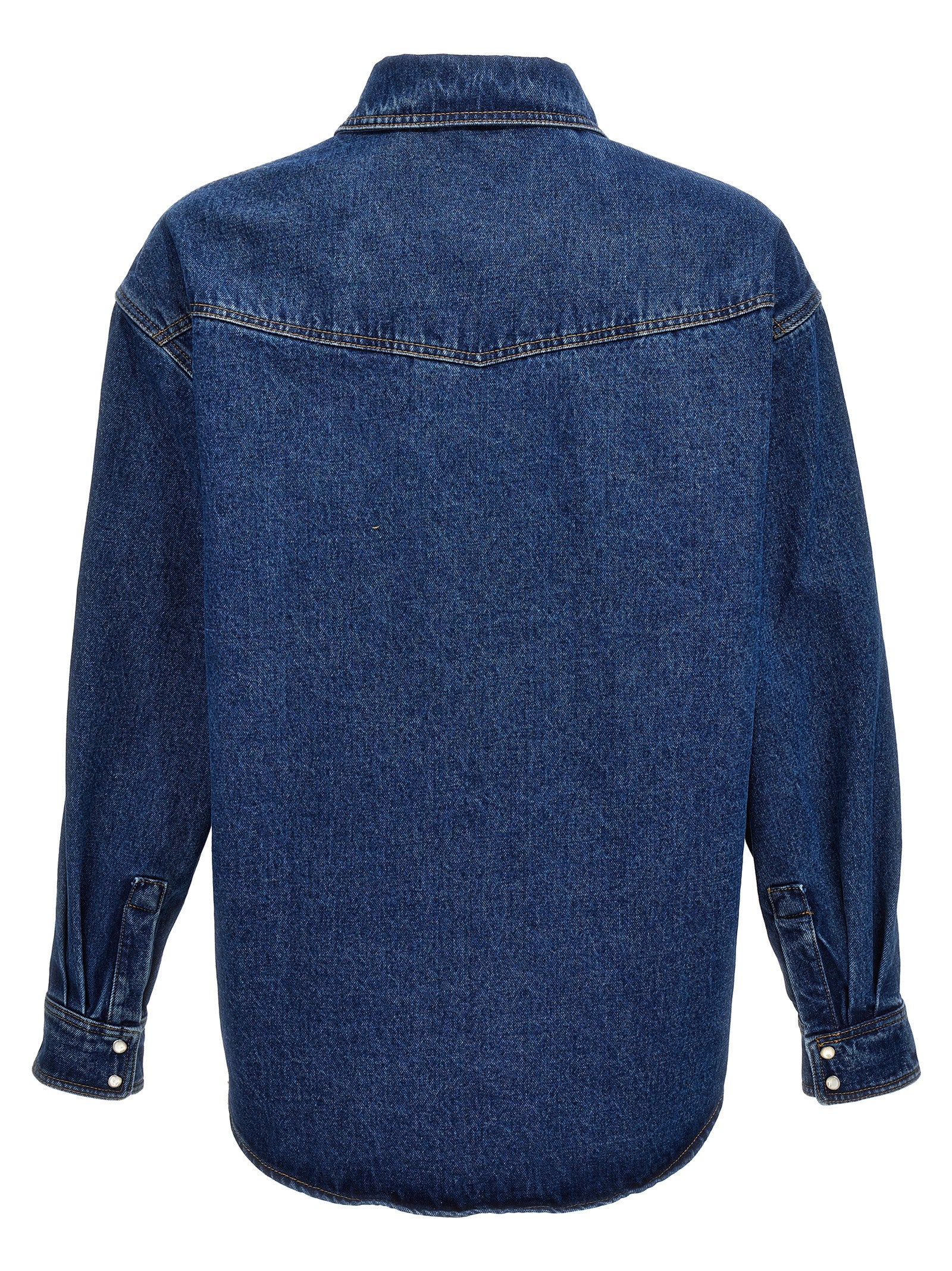 Trucker Jacket by Palm Angels for men in denim cotton blue & monogram presents a effortlessly chic silhouette, showcasing a sophisticated and premium for a truly effortlessly chic finish.