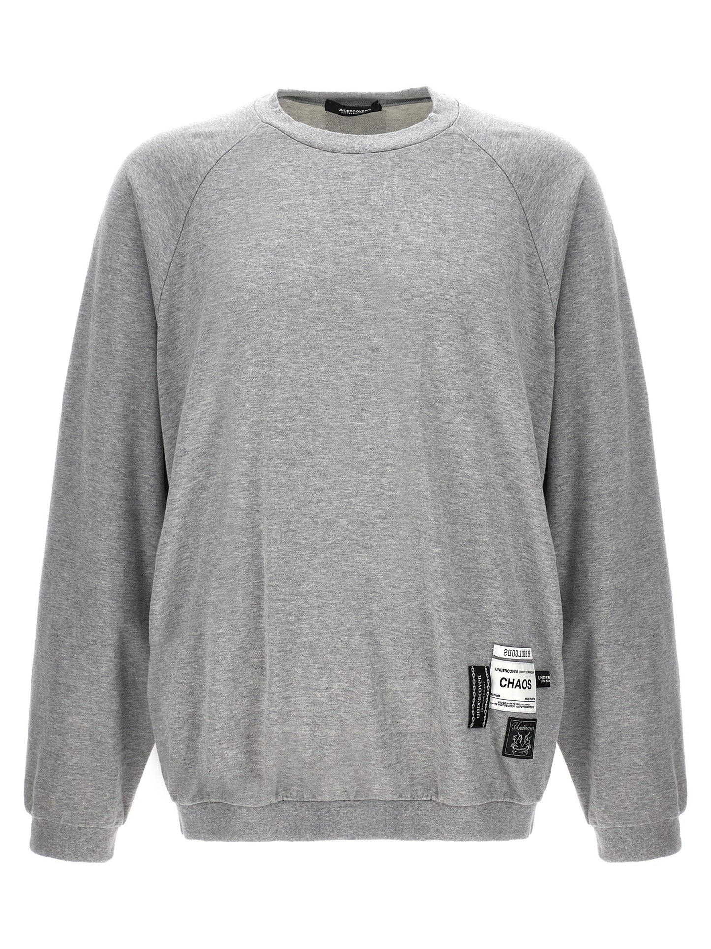 Sweatshirt by Undercover for men in cotton gray & signature features an exquisite silhouette, showcasing and crew neckline details for a exquisite look.