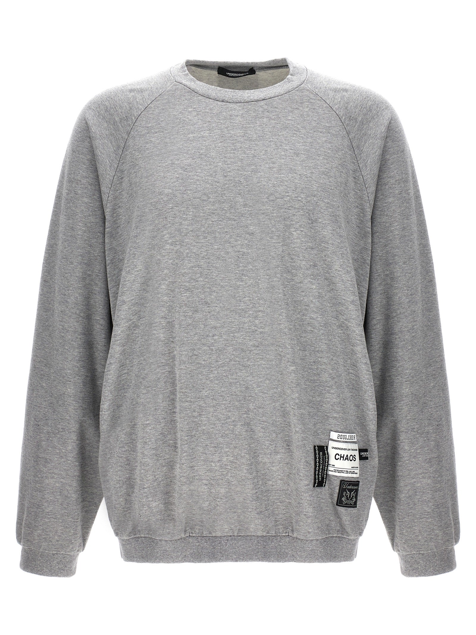 Sweatshirt by Undercover for men in cotton gray & signature features an exquisite silhouette, showcasing and crew neckline details for a exquisite look.