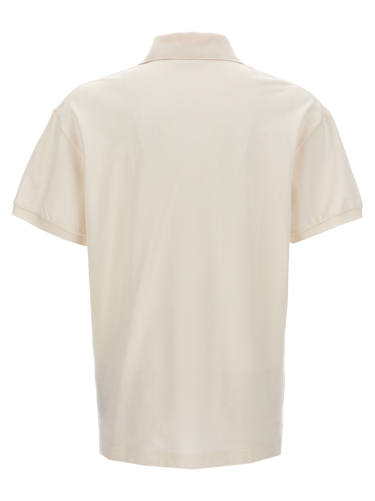 Polo Shirt by Palm Angels for men in cotton polyester white & monogram presents a crisp silhouette, artfully detailed with a crisp and crisp .