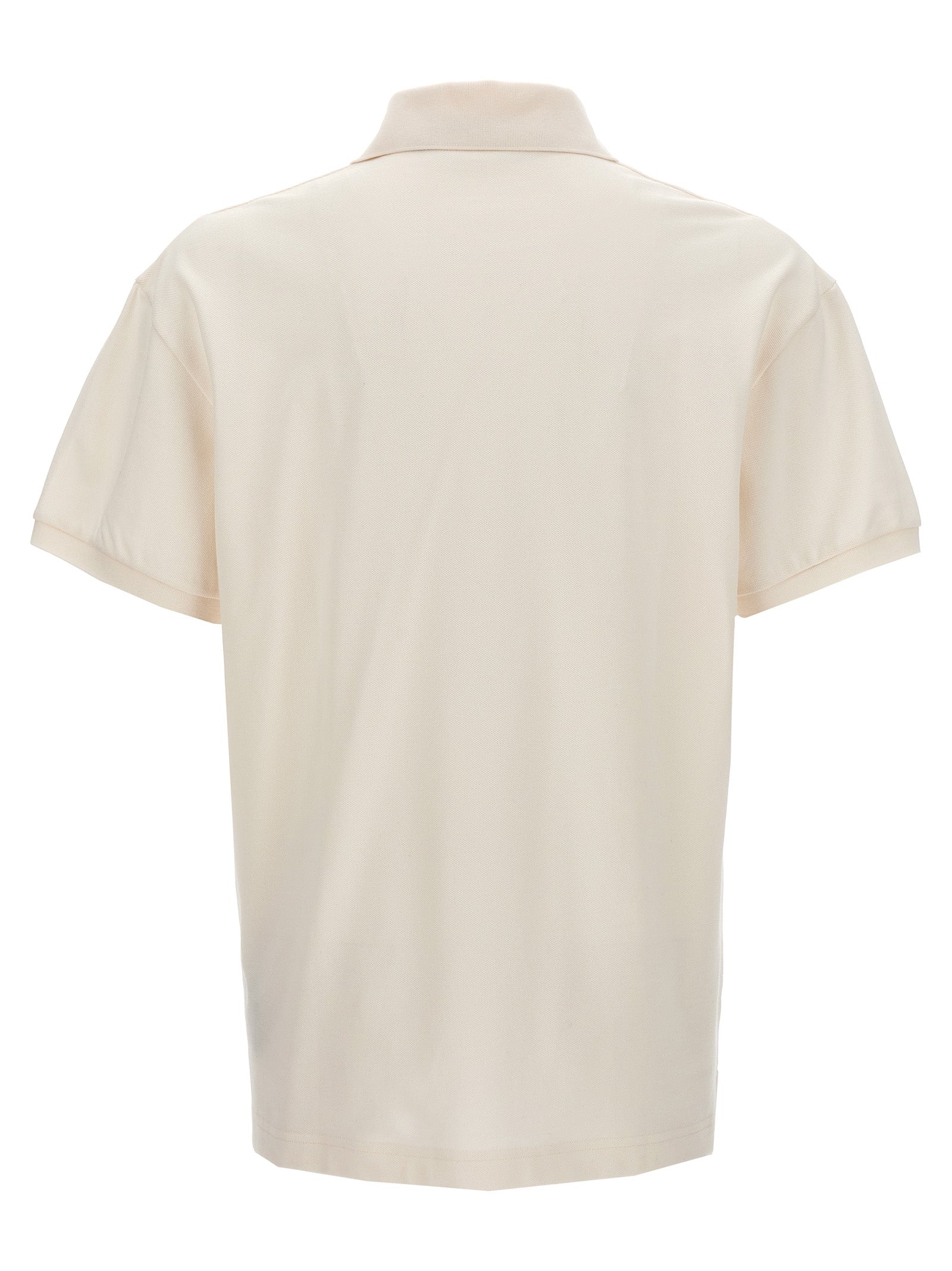 Polo Shirt by Palm Angels for men in cotton polyester white & monogram presents a crisp silhouette, artfully detailed with a crisp and crisp .