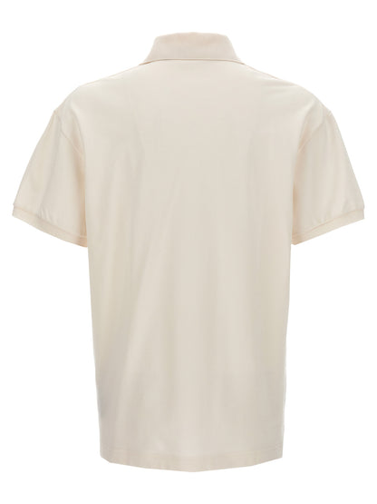 Polo Shirt by Palm Angels for men in cotton polyester white & monogram presents a crisp silhouette, artfully detailed with a crisp and crisp .