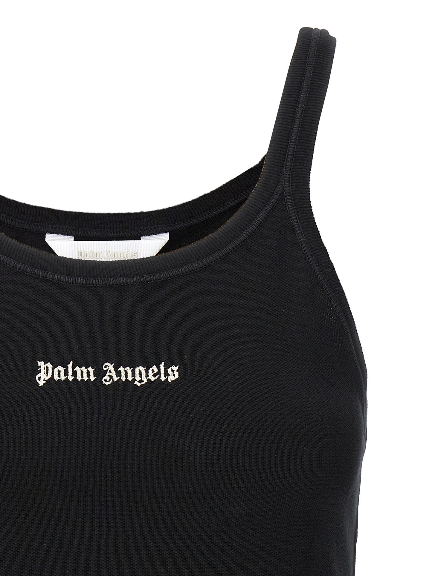 Sport Bra by Palm Angels for women in cotton bicolour, black & white features an ergonomic silhouette, showcasing the ergonomic design of the Women's Cotton Sport Bra with a ergonomic fit.