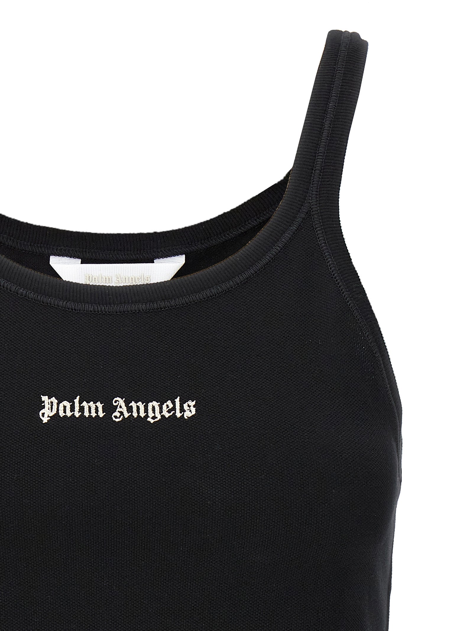Sport Bra by Palm Angels for women in cotton bicolour, black & white features an ergonomic silhouette, showcasing the ergonomic design of the Women's Cotton Sport Bra with a ergonomic fit.