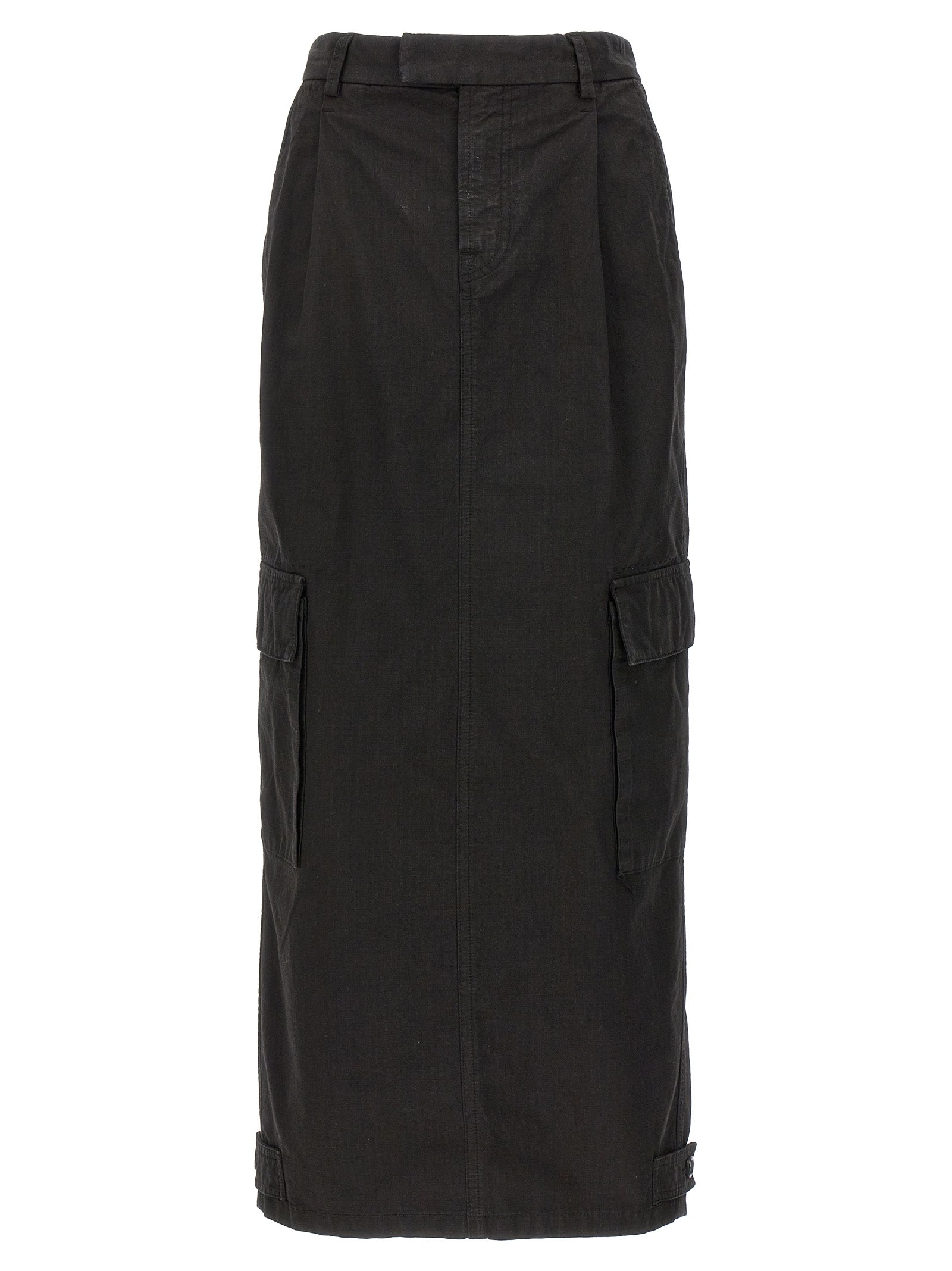 Skirt by Armarium for women in cotton black features a sublime silhouette, showcasing the sublime design of the Women's Cotton Mini Skirt in a sophisticated mini.