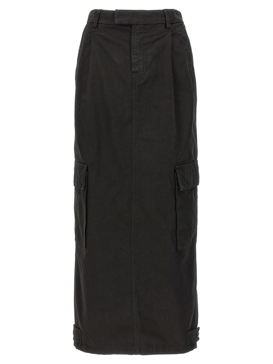Skirt by Armarium for women in cotton black features a sublime silhouette, showcasing the sublime design of the Women's Cotton Mini Skirt in a sophisticated mini.