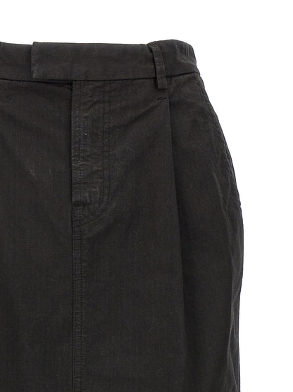 Skirt by Armarium for women in cotton black features an tailored silhouette, artfully capturing the essence of Women's Cotton Mini Skirt in a sophisticated mini.
